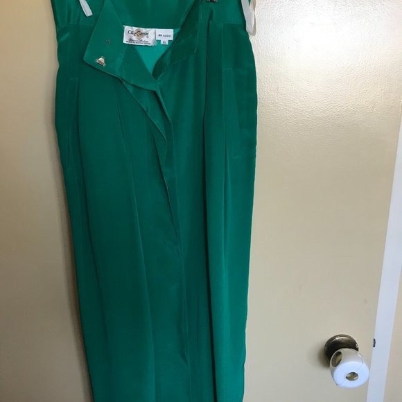 Oleg Cassini silk blouse and silk skirt - Picture 4 of 6